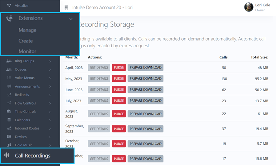 DYK Extensions Call Recordings